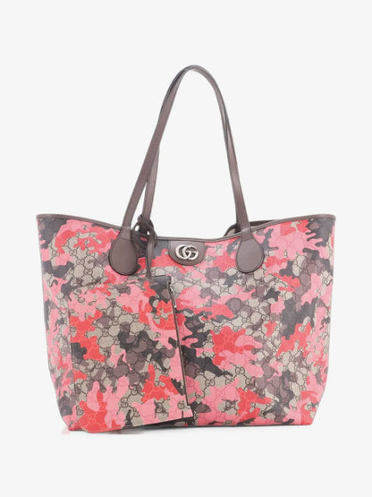GG Open GG Camouflage Coated Canvas Large tote bag