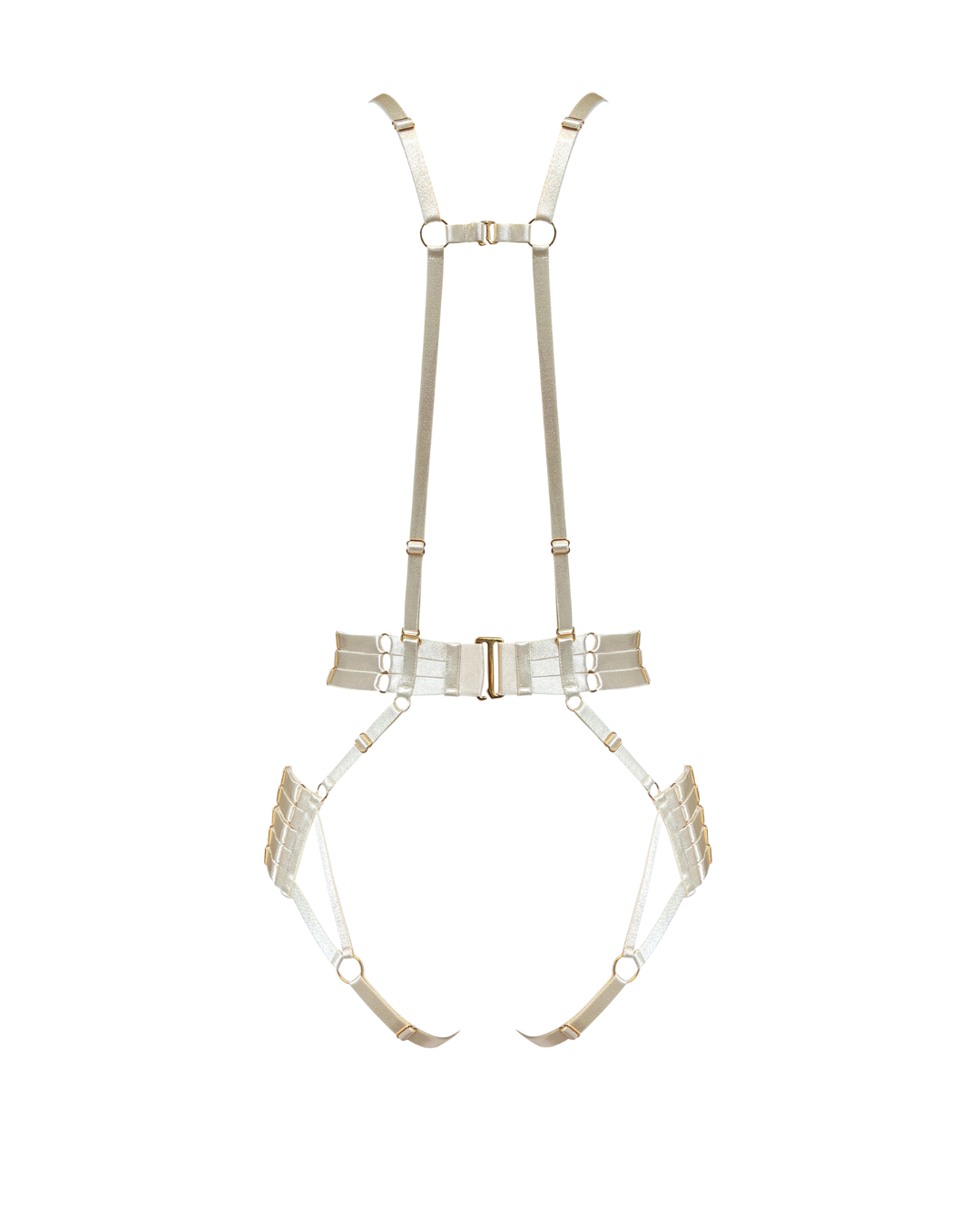 Bordelle Signature Strap Body Harness in Ivory