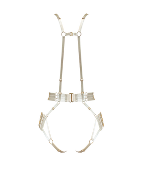 Bordelle Signature Strap Body Harness in Ivory