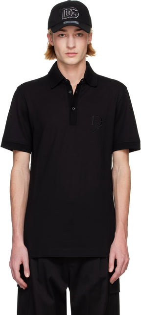 Dolce&Gabbana Black DG Embroidery Polo