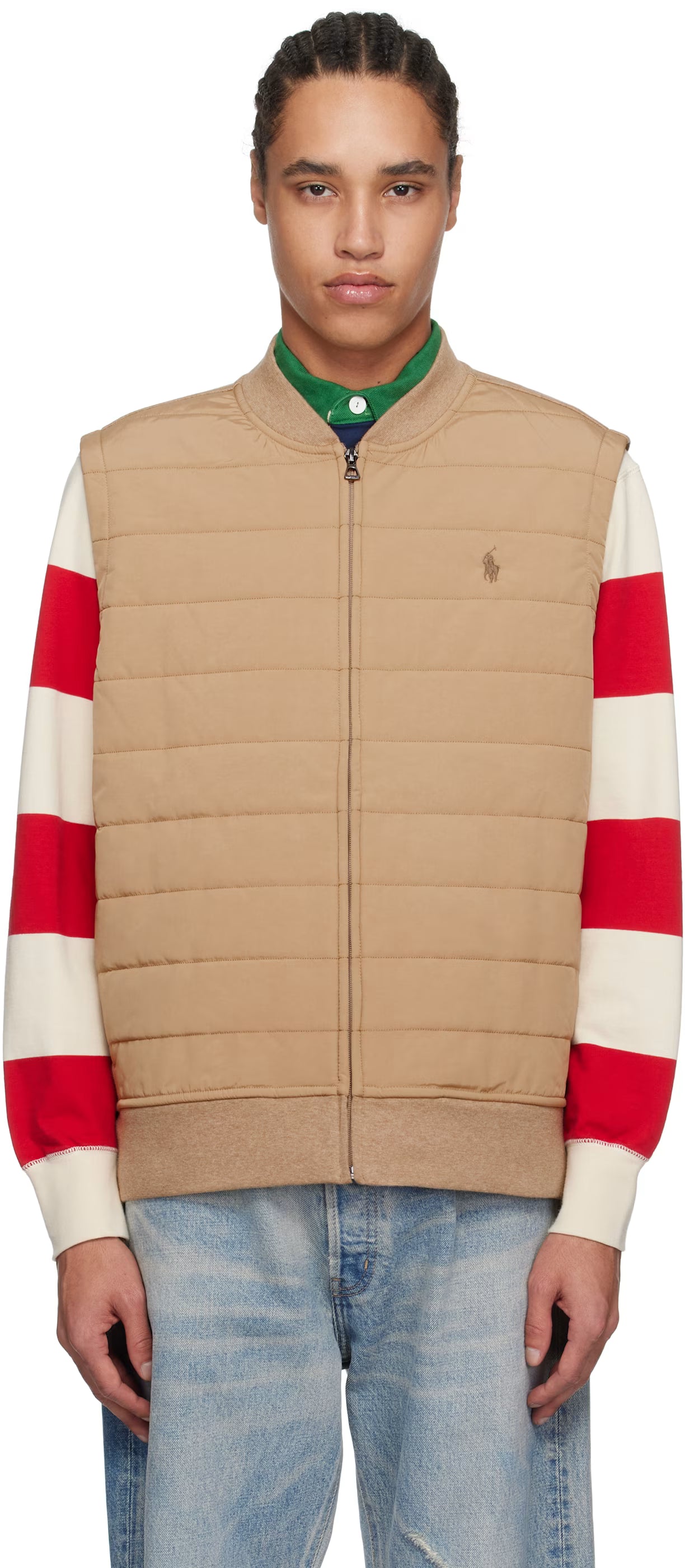 Polo Ralph Lauren Beige Piqué Double-Knit Vest