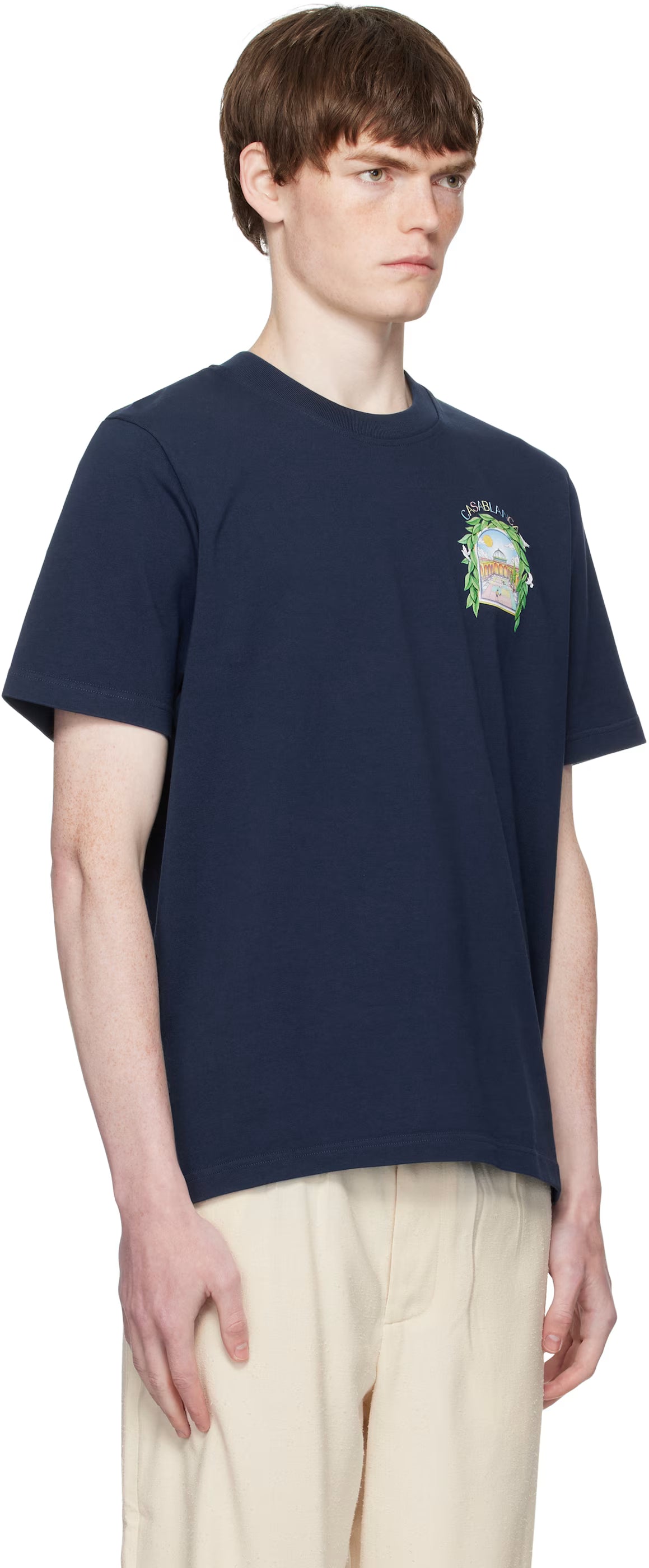 Navy L'Arche De Tennis Short-Sleeve T-Shirt