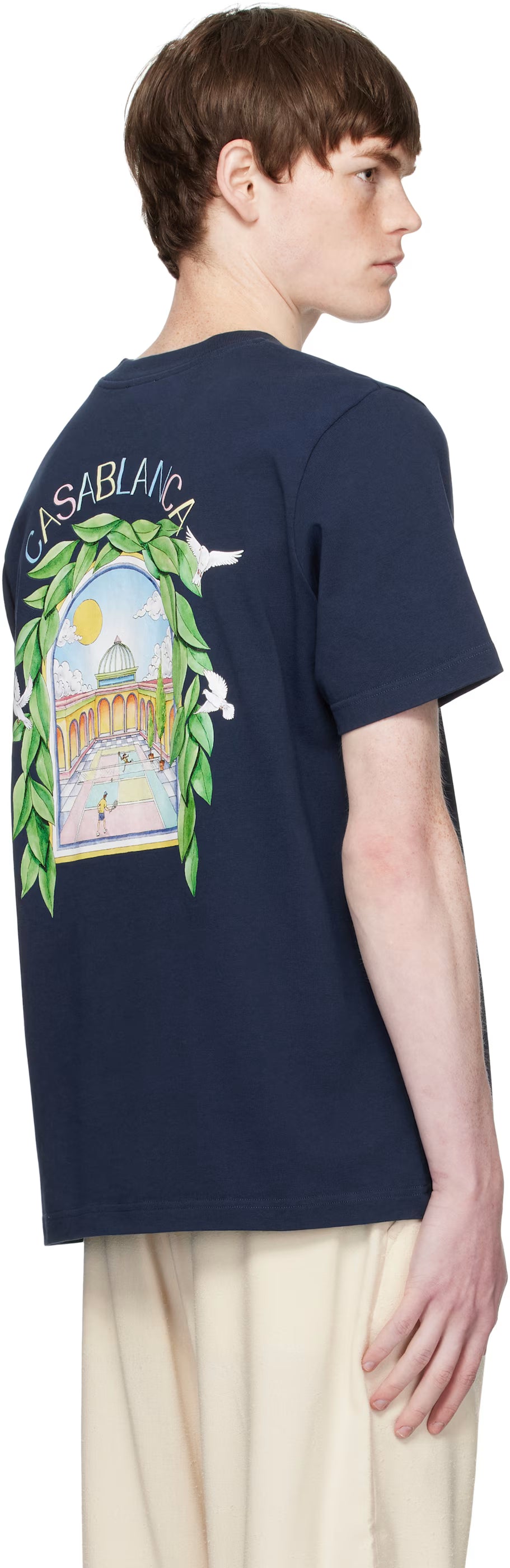 Navy L'Arche De Tennis Short-Sleeve T-Shirt