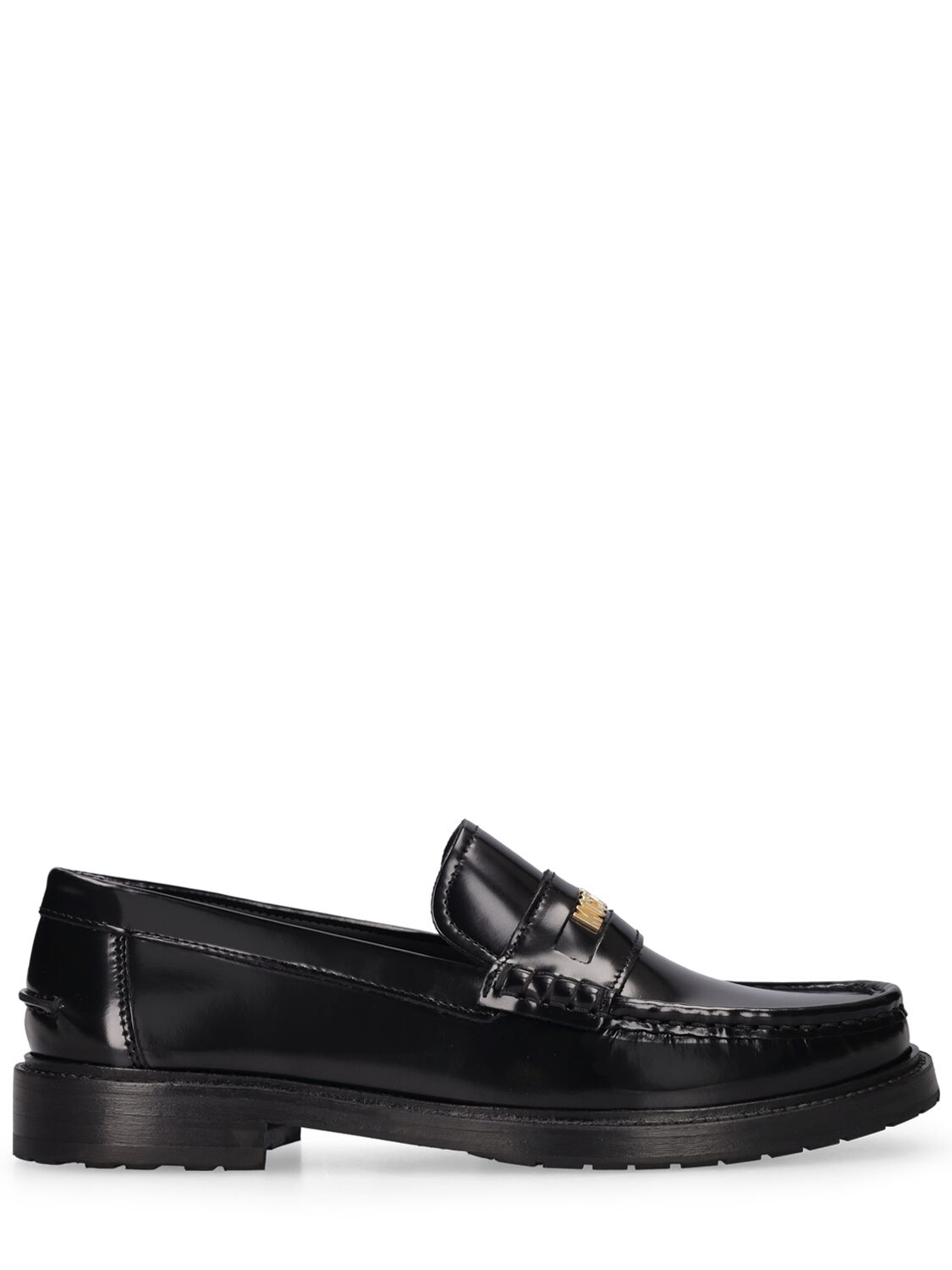 Moschino Moschino 25mm Moschino College leather loafers - Size: UK 6 Loafers | Shop From The Mirage
