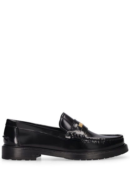 Moschino Moschino 25mm Moschino College leather loafers - Size: UK 6 Loafers | Shop From The Mirage