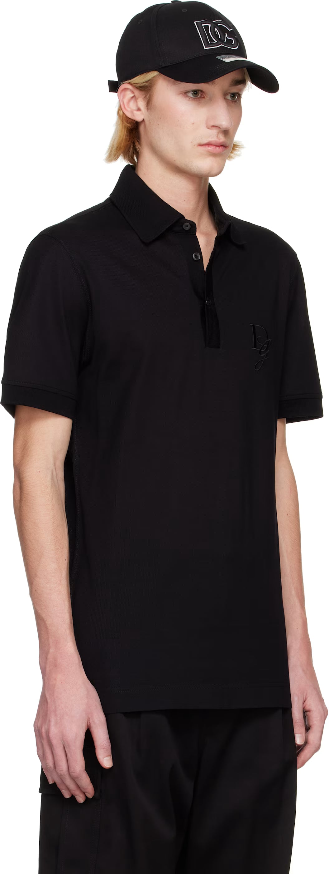Dolce&Gabbana Black DG Embroidery Polo