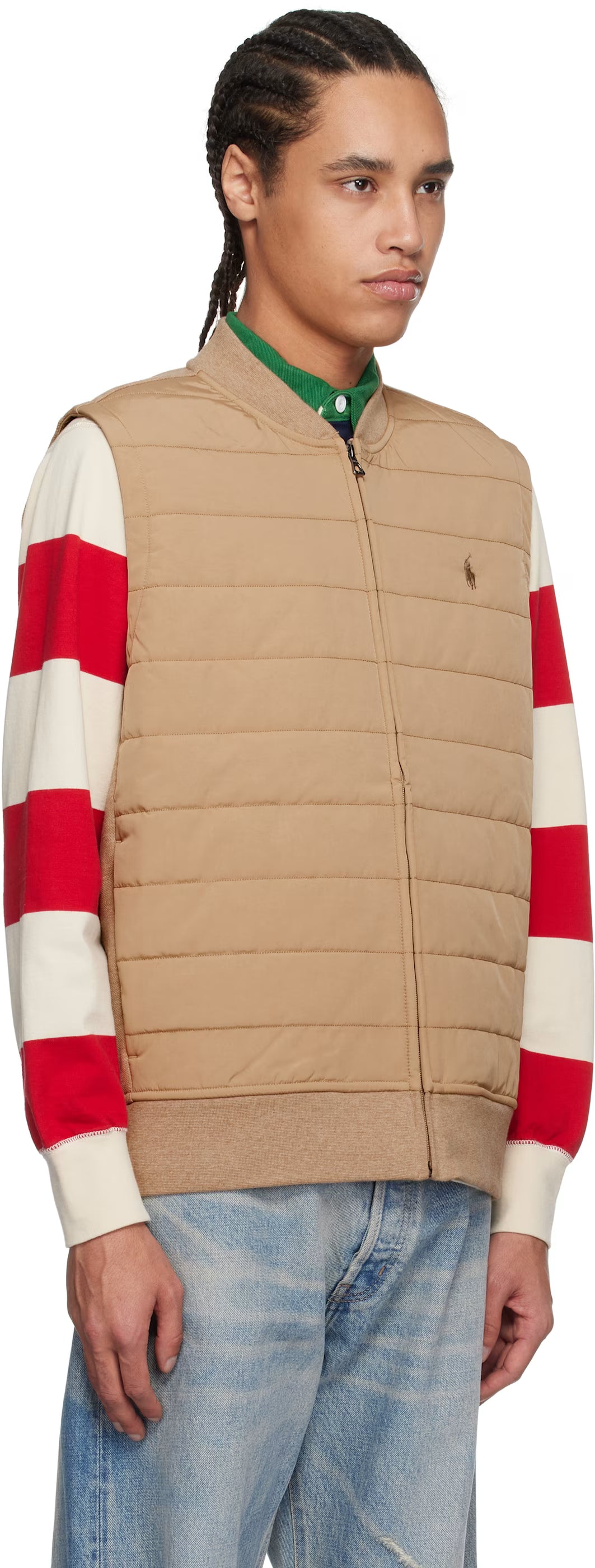 Polo Ralph Lauren Beige Piqué Double-Knit Vest