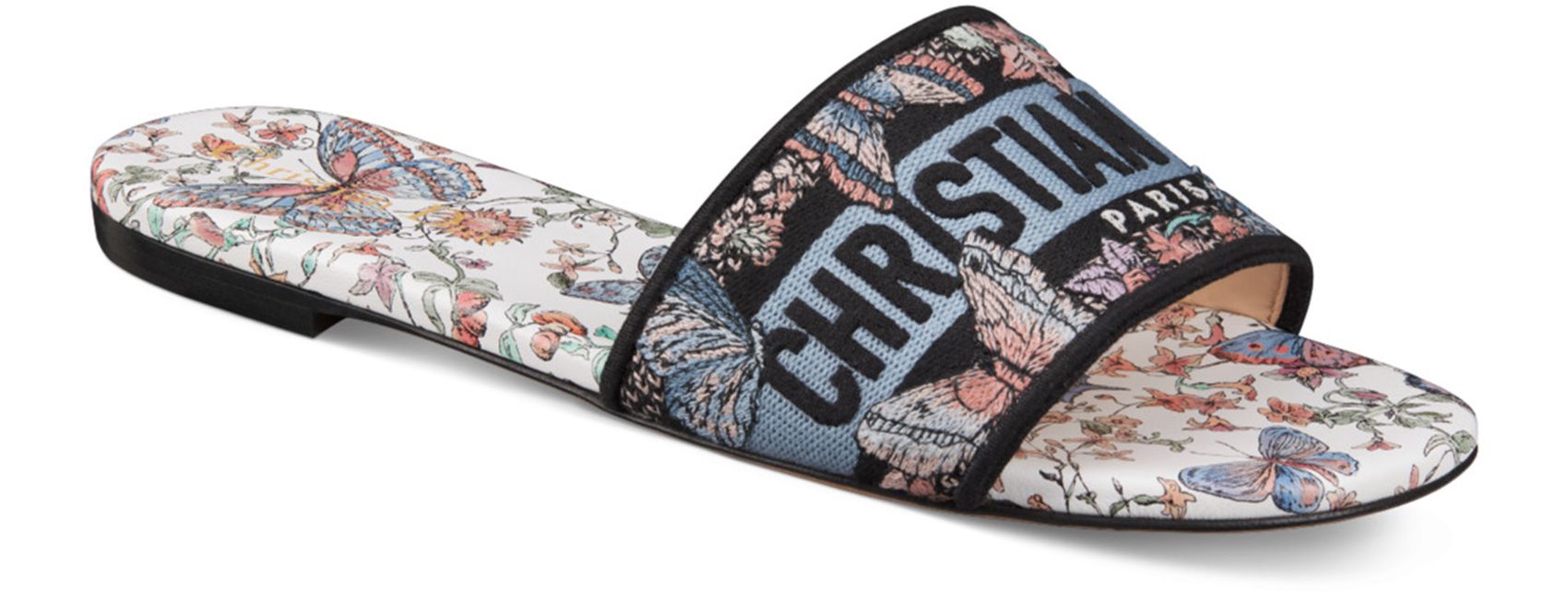 Dior Dway Slide in embroidered cotton