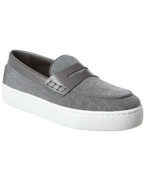 Paqueboat Canvas & Leather Platform Loafer