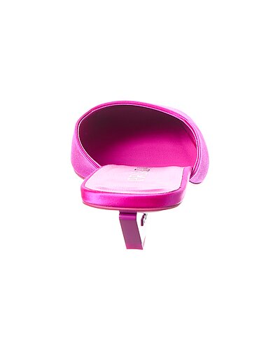 Prada Fuchsia Satin Kitten Heel Mules