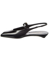 Prada Black Leather Slingback Mary Jane Flats