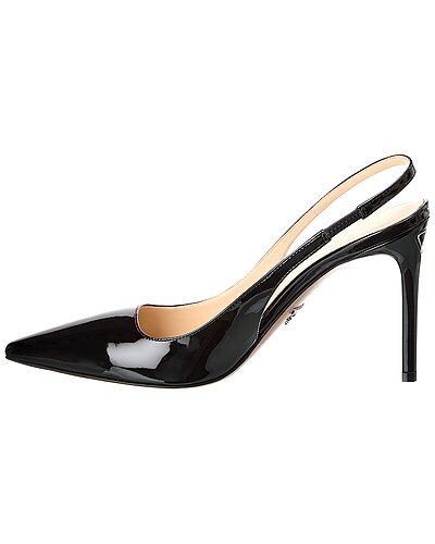 Prada Black Patent Leather Slingback Pumps