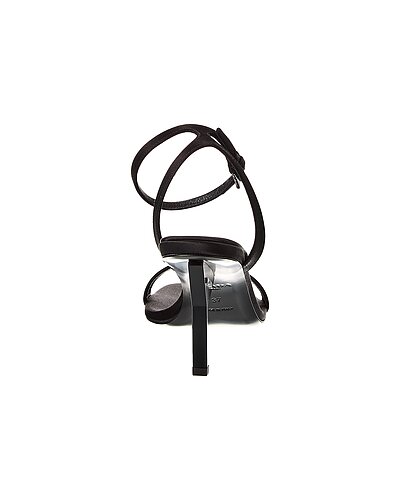 Prada Black Satin Ankle-Strap Stiletto Sandals