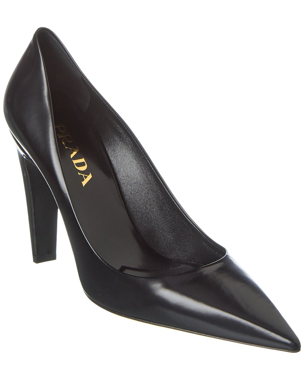 Prada Black Patent Leather Pointed-Toe High Heel Pumps