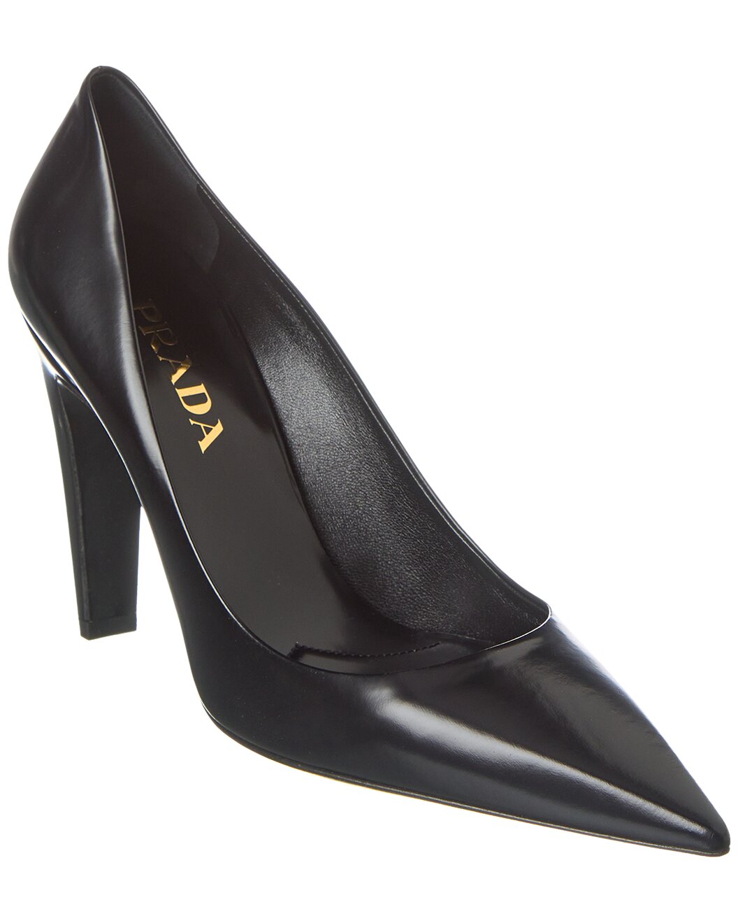 Prada Black Patent Leather Pointed-Toe High Heel Pumps