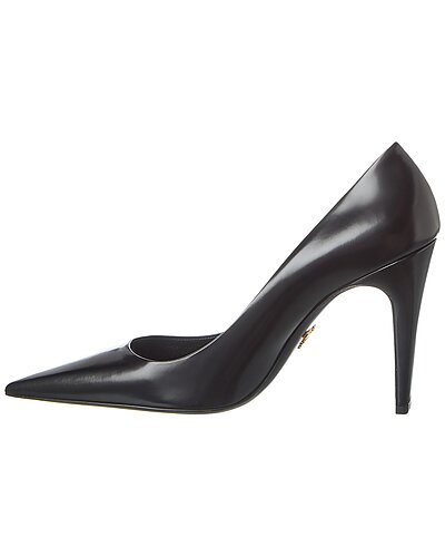 Prada Black Patent Leather Pointed-Toe High Heel Pumps