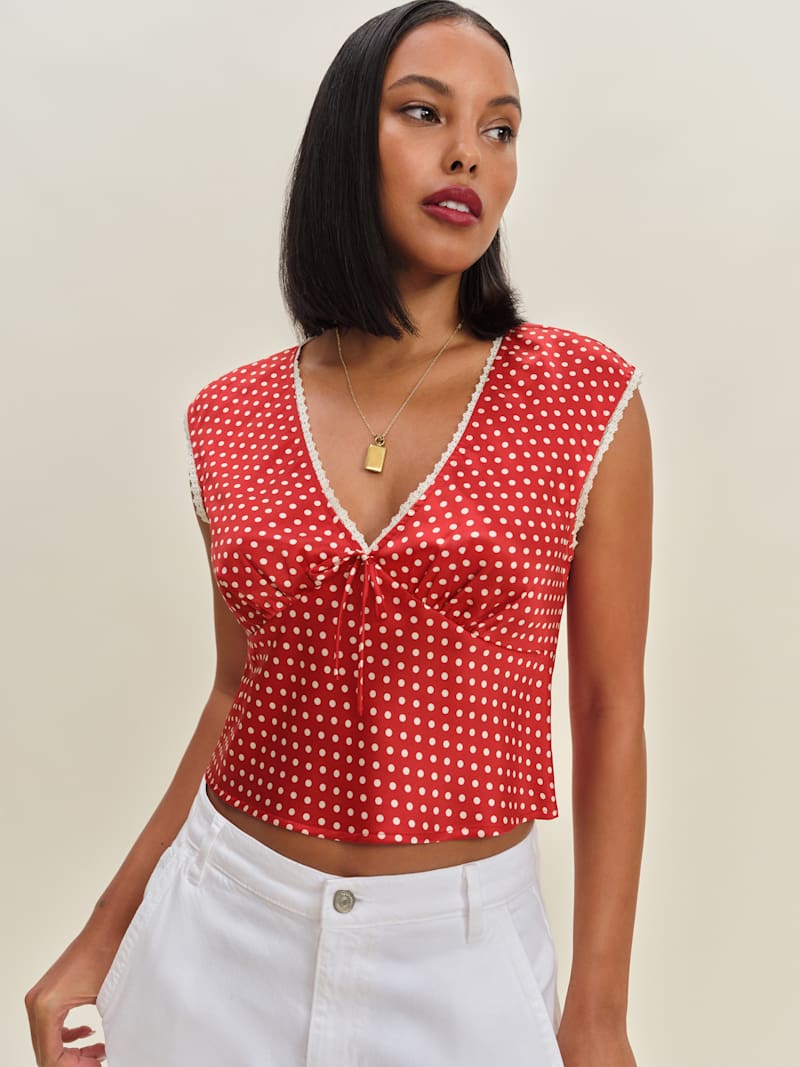 Cherry Silk Top