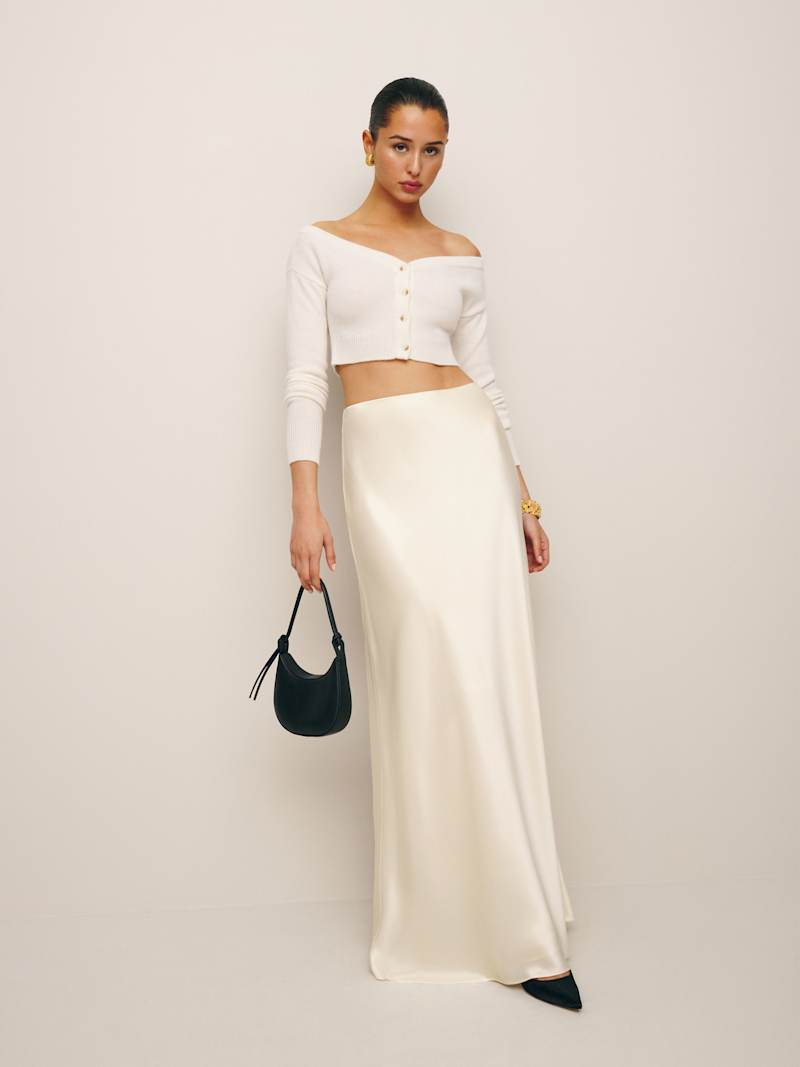 Petites Bella Satin Skirt