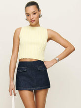 Imogen High Rise Denim Skort