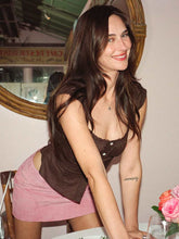 Layla Low Waist Suede Skirt