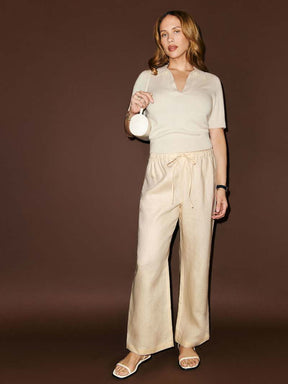 Olina Linen Cropped Pant