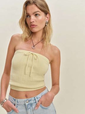Zazie Cotton Strapless Sweater
