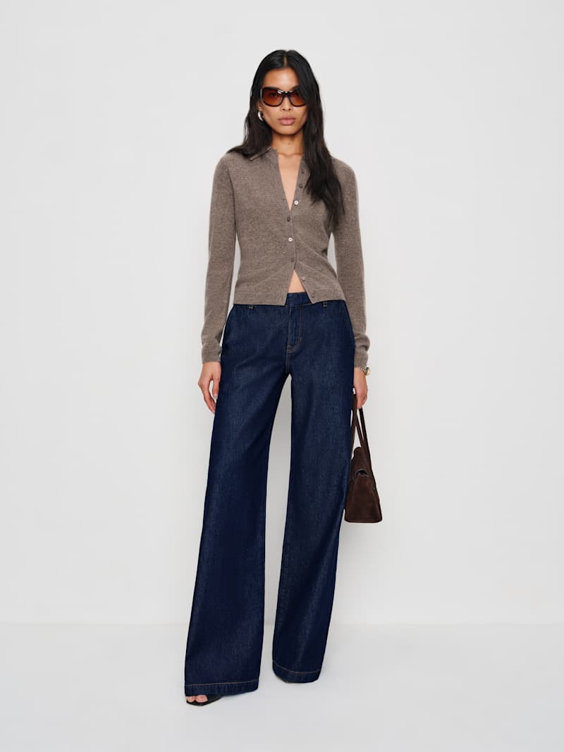 Florentina Cashmere Collared Cardigan