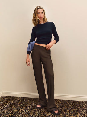 Gale Sheer Mid Rise Bias Pant