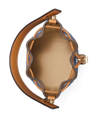 Mini T Monogram Denim Bucket Bag