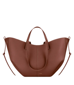 Polene Cyme Edition Textured Cognac - Size: One Size Bags | Shop From The Mirage