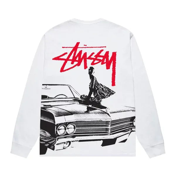 Stussy Beat Crazy Long-Sleeve Tee 'White'