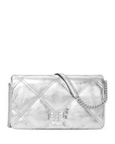 Kira Diamond Quilt Leather Chain Wallet