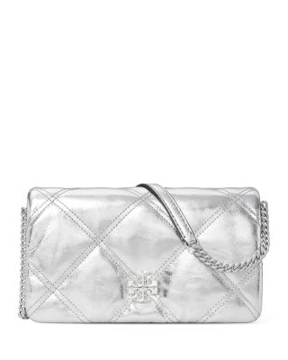 Kira Diamond Quilt Leather Chain Wallet