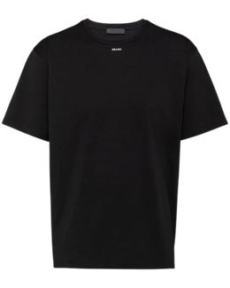 Prada Small Logo Print T-Shirt in Black