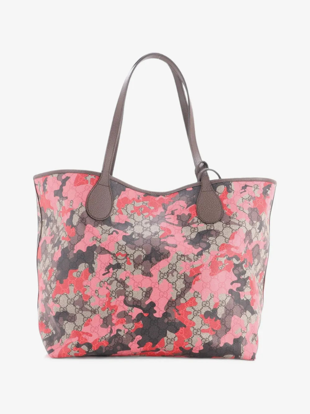 GG Open GG Camouflage Coated Canvas Large tote bag