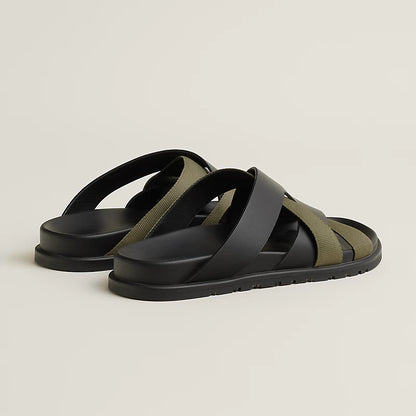 Kazimir sandal in Noir / Vert Toundra