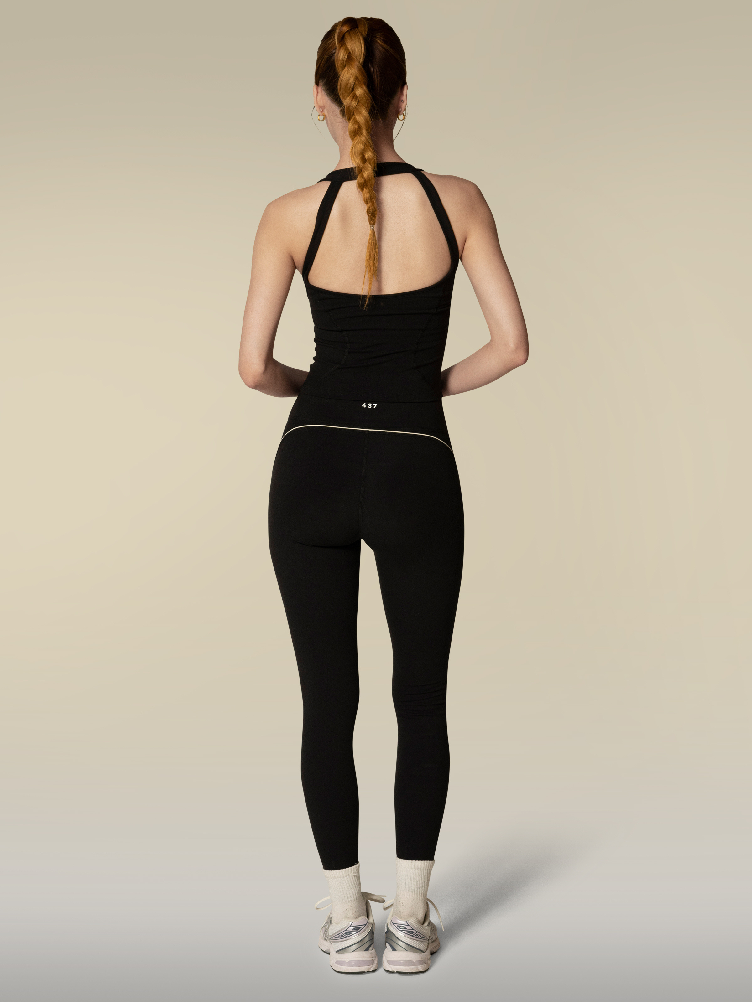 The Studio Legging / Black-Cream