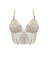 Bordelle Signature Crop Top Bra in Ivory