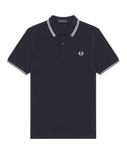 Fred Perry Marino/Blanco Twin Tipped Polo Shirt
