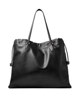 Black Calf Drawstring Bag