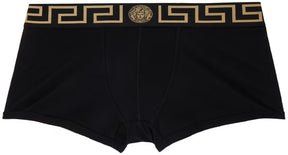 Versace Underwear Black Greca Border Boxers