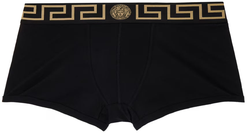 Versace Underwear Black Greca Border Boxers