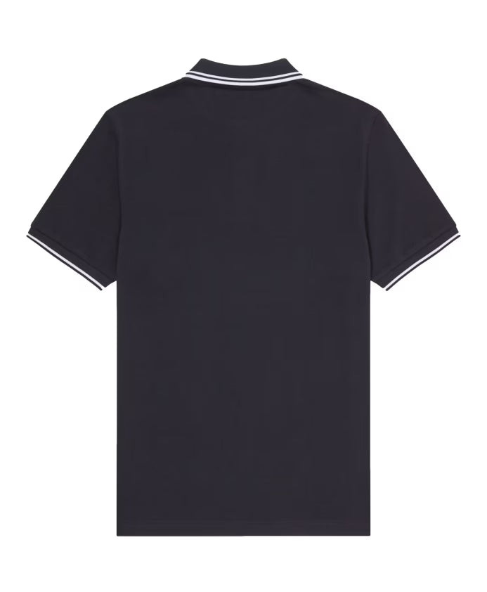 Fred Perry Marino/Blanco Twin Tipped Polo Shirt