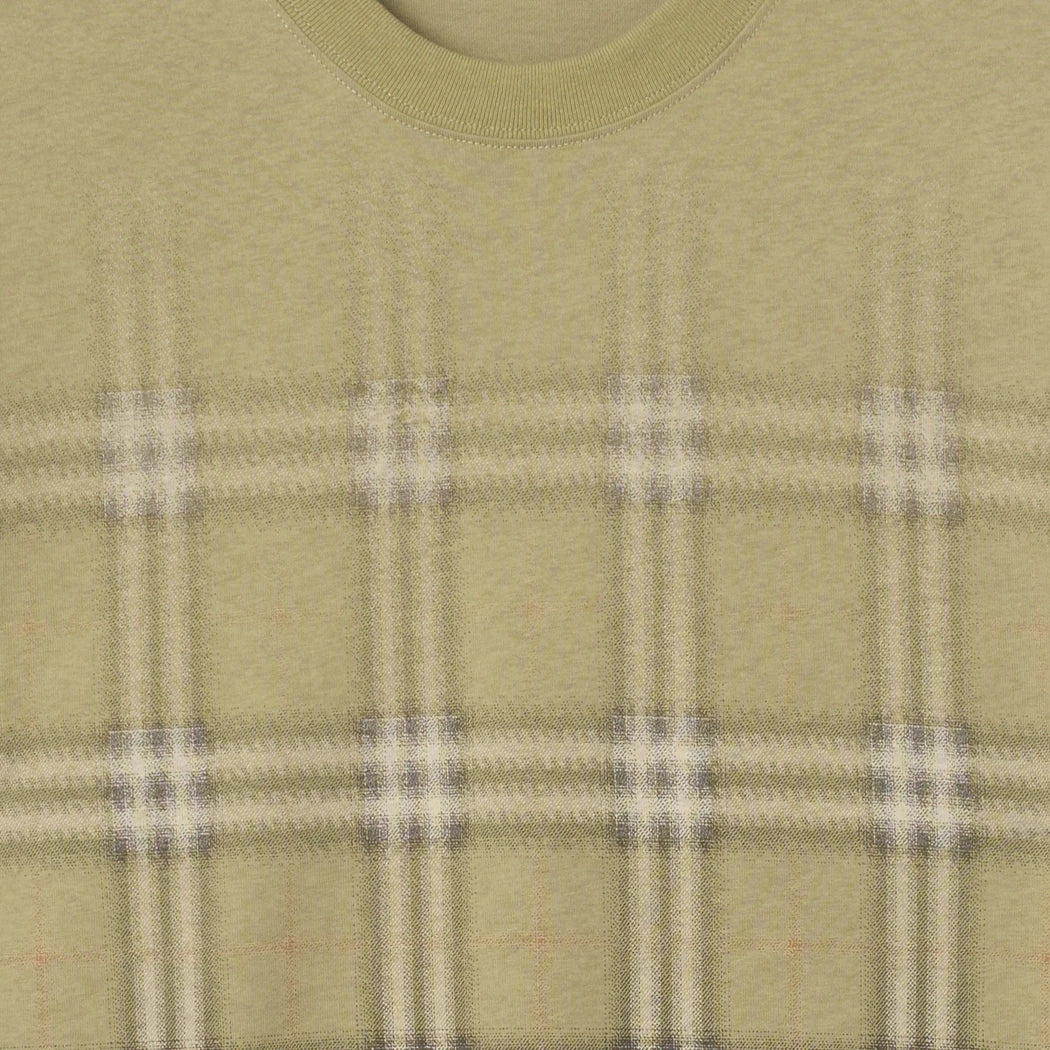 Gradient Check Cotton T-shirt