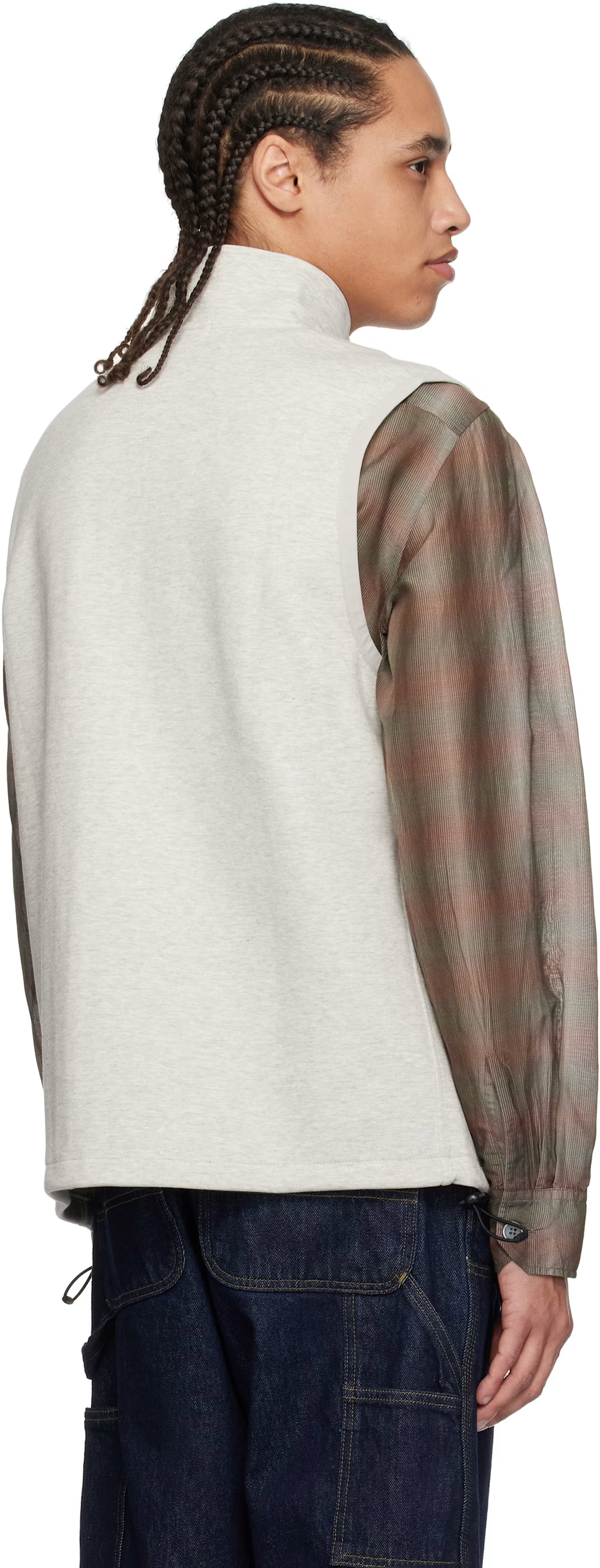 Polo Ralph Lauren Gray Double-Knit Mock Neck Vest