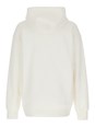 Valentino 'Chez' White Hoodie with Drawstring Hood and Maxi Logo Print on the Front in Cotton Man