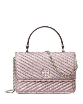 Kira Metallic Quilted Leather Chain Wallet