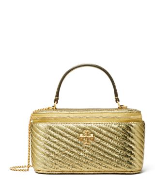 Kira Diamond Quilted Leather Vanity Bag