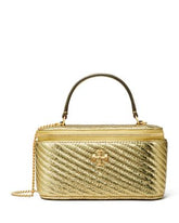 Kira Diamond Quilted Leather Vanity Bag