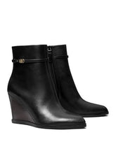 Women's Double T Buckle Wedge Booties